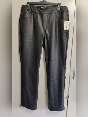 Westbound Black Faux Leather Pants